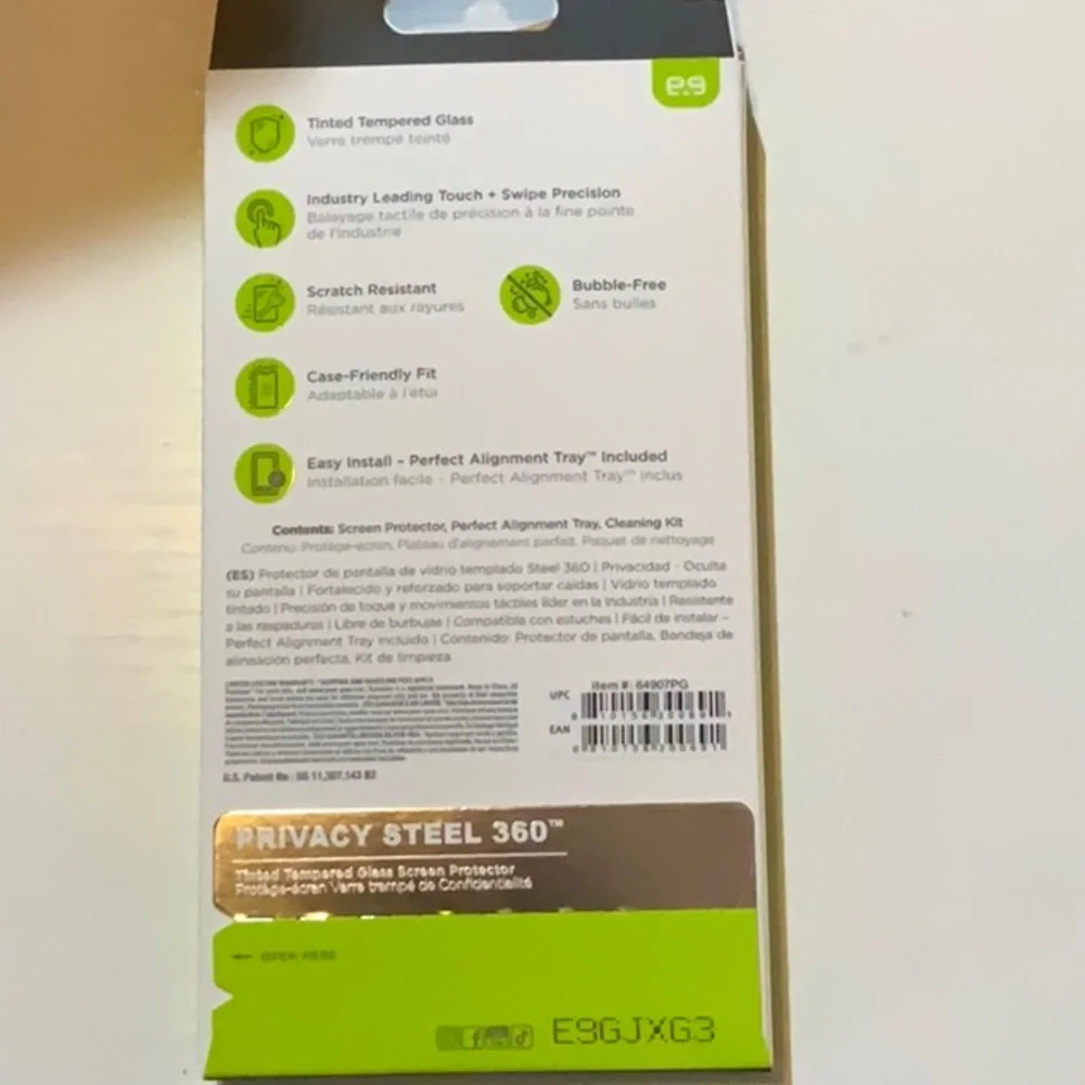 E9 Privacy Steel 360 Screen Protector